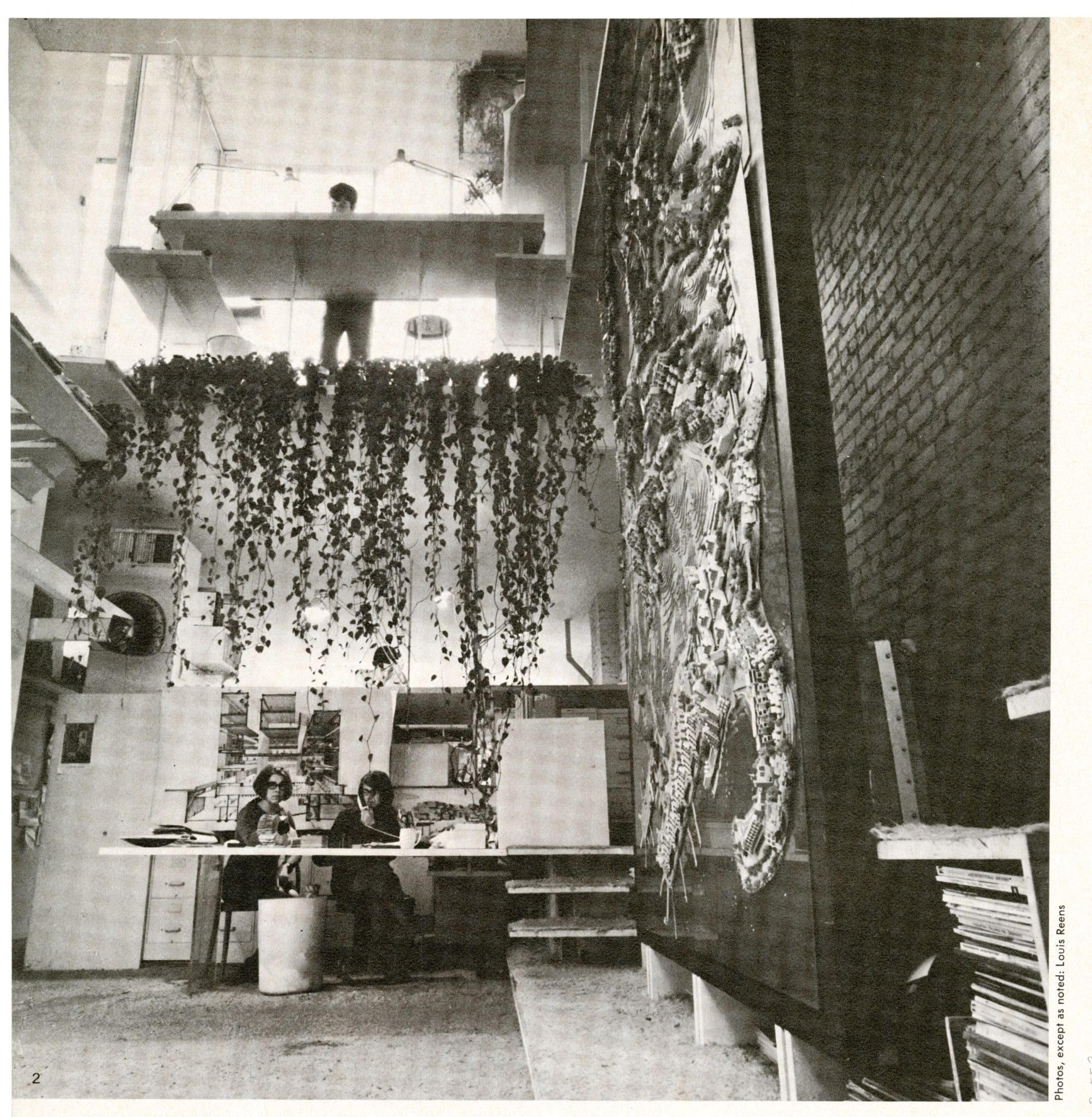 Paul Rudolph's offices in Manhattan, circa 1965 (Photo by Scott Frances/Otto)