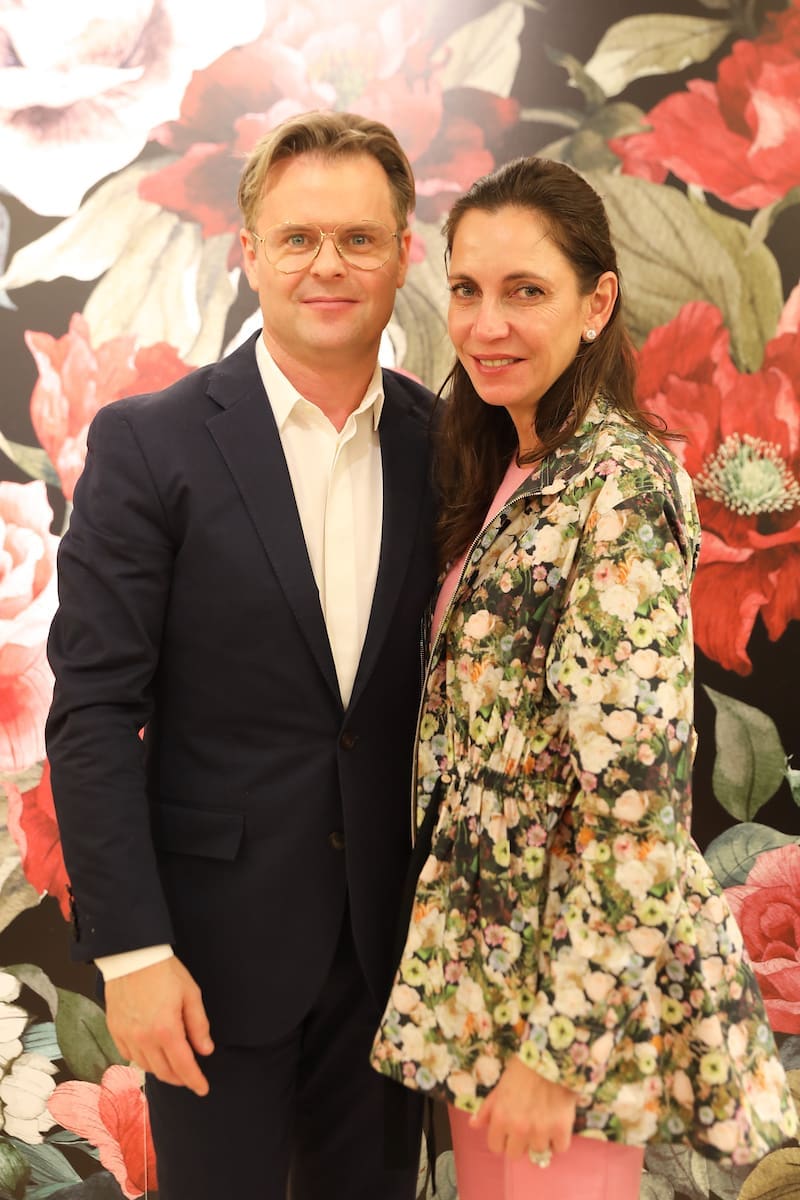 Designer Adam Lippes and fan Aliyya Stude (Photo by Priscilla Dickson)