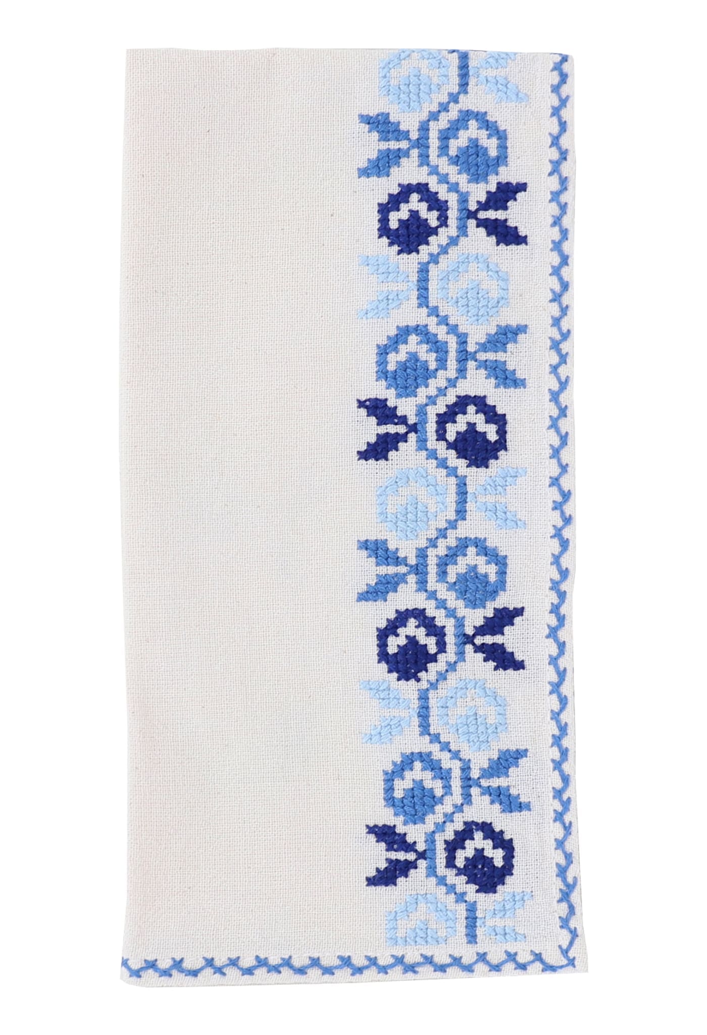 Servilletas de San Vicente Azul produced by local artisans and made from pure linen.