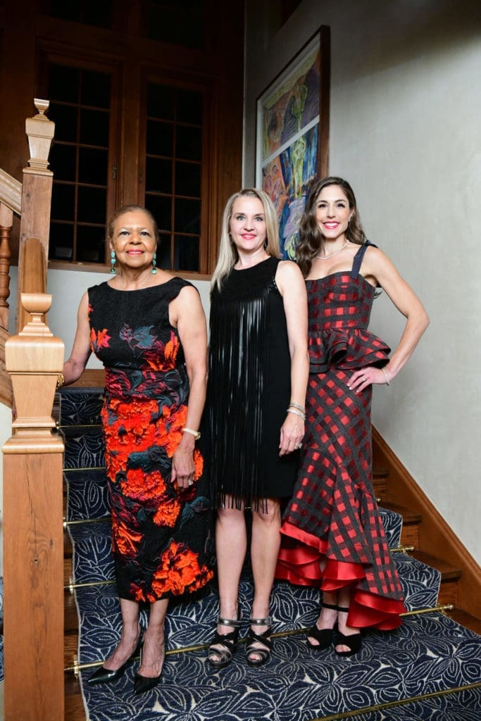 Co-chairs Yvonne Cormier and Mary D’Andrea, host Erika Toussaint at the CAMH Another Great Night (Photo by Daniel Ortiz)