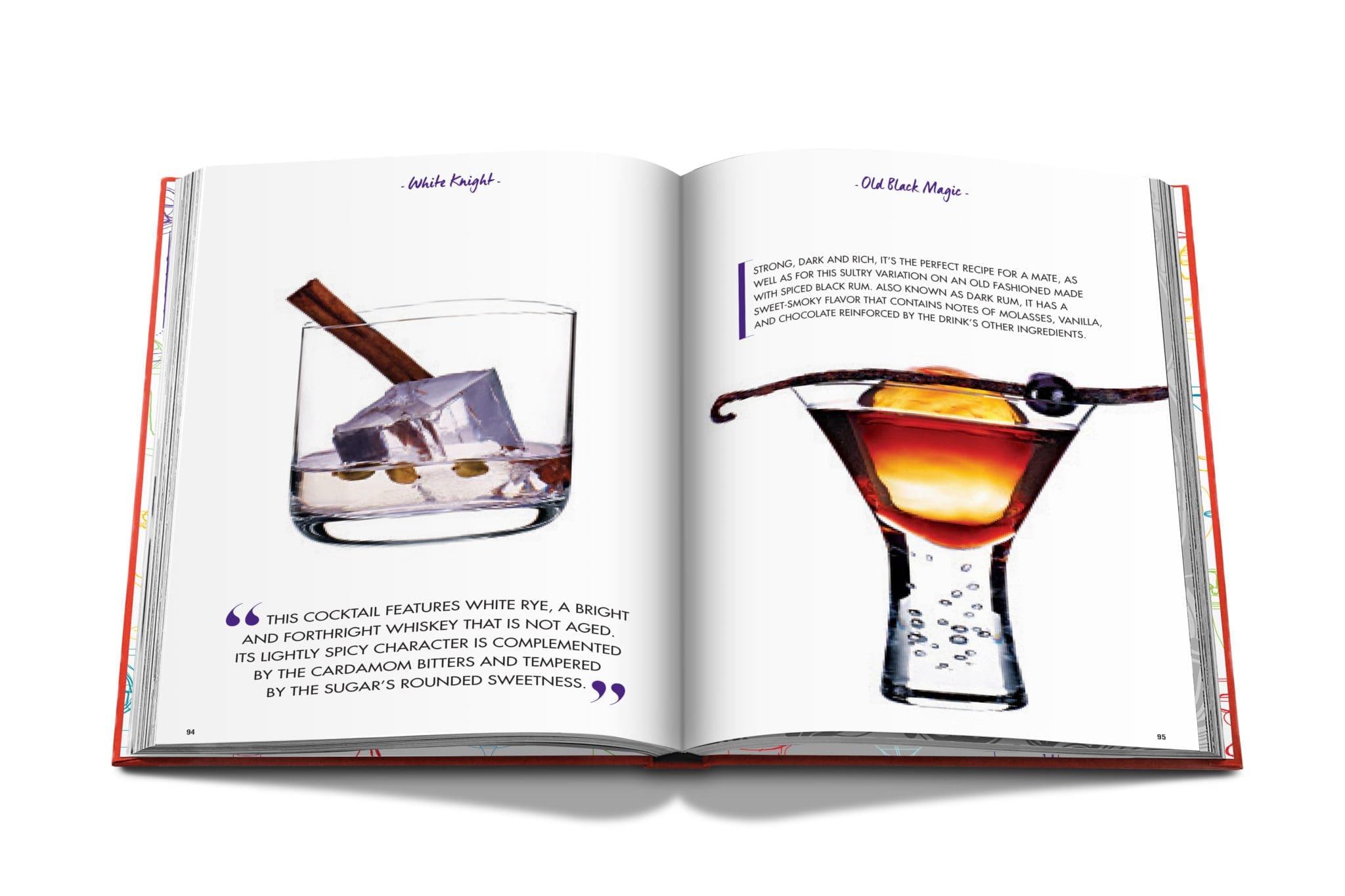 Classic cocktails, White Knight and Old Black Magic, in the book "Cocktail Chameleon."