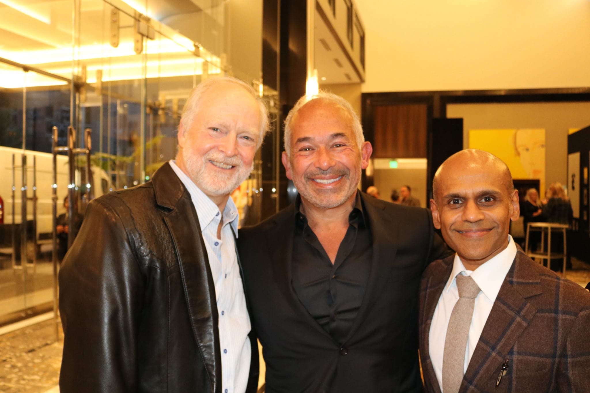 Dr. Patrick Reardon, photographer; Dr. Isaac Raijman, painter;  Dr. Jay Murthy, painter (Photo by Mari Rice)