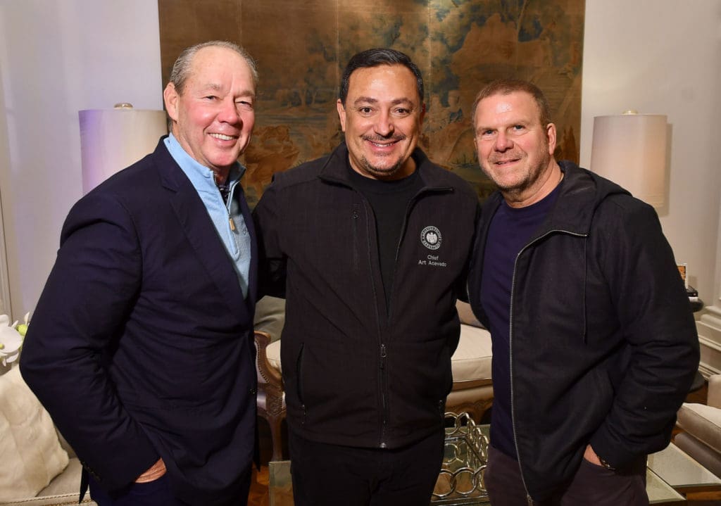 Jim Crane, Houston Police Chief Art Acevedo, Tilman Fertitta (Dave Rossman photo)
