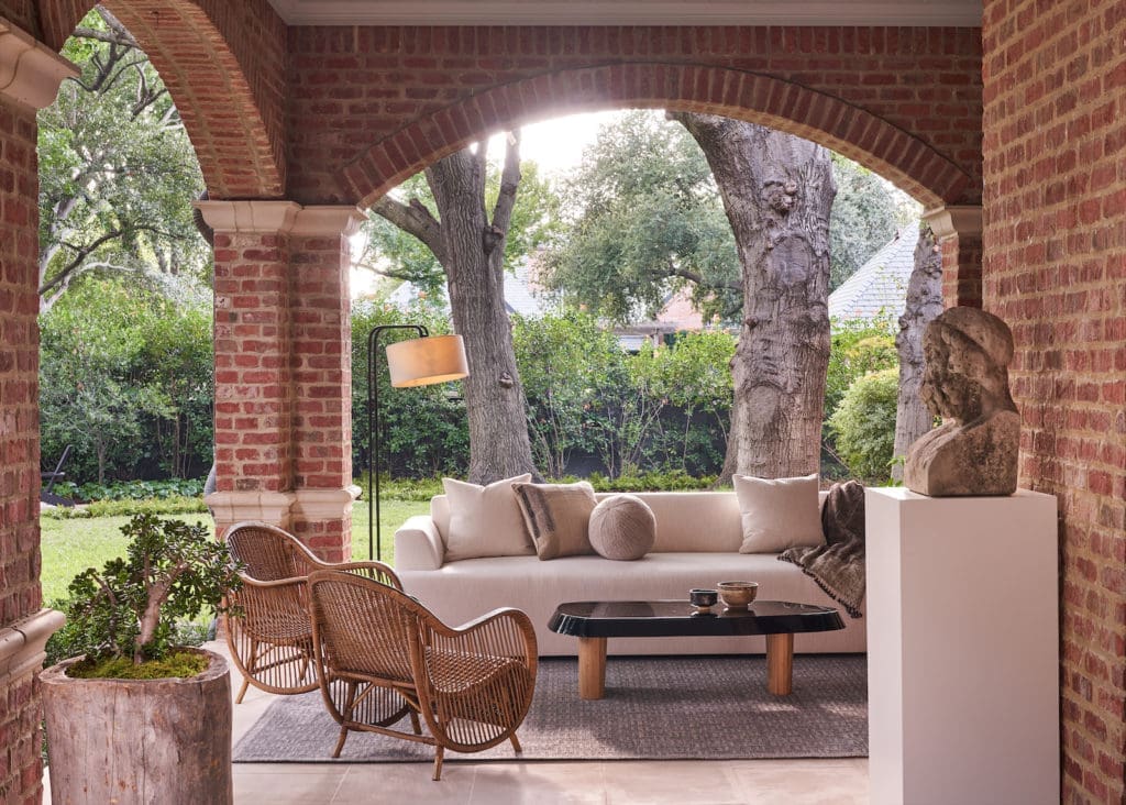 Covered porch designed by Kevin Spearman Design Group.  (Photo by Stephen Karlisch)