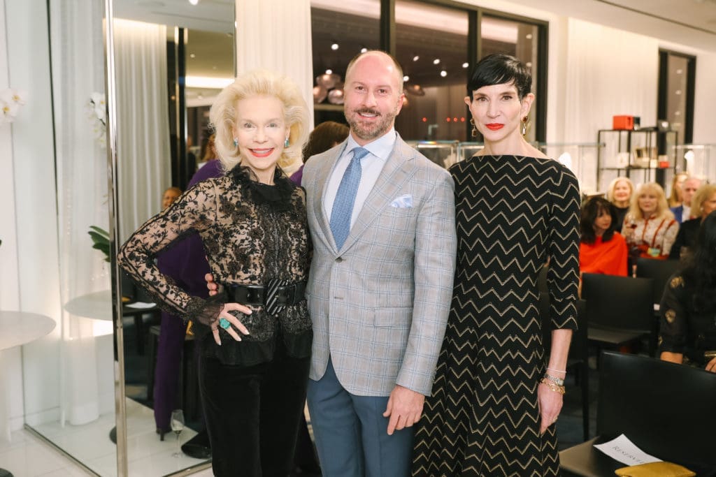 Lynn Wyatt, Tony Bradfield, Amy Fine Collins (Photo by Johnny Than)