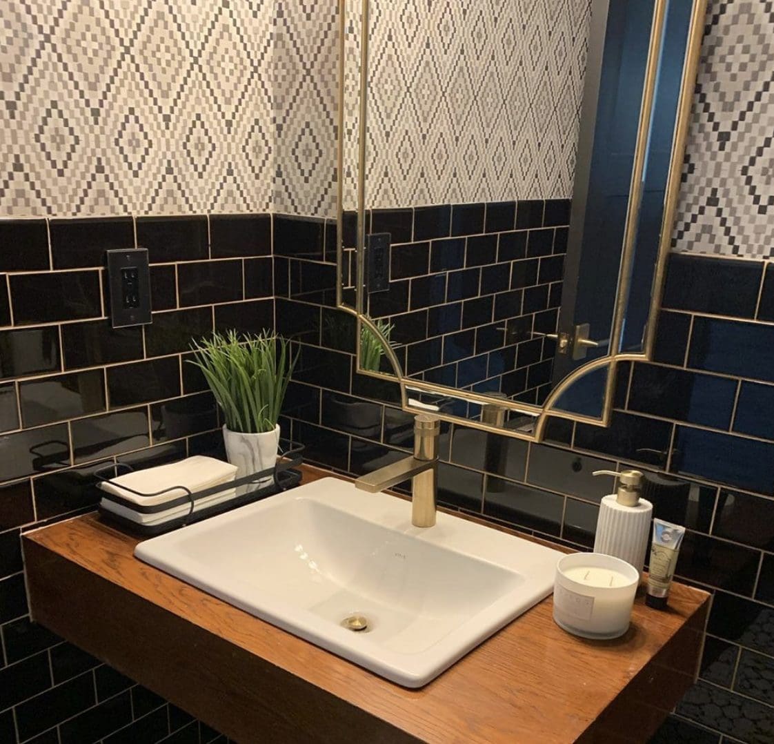 The stylish bathrooms were the jumping off point. 