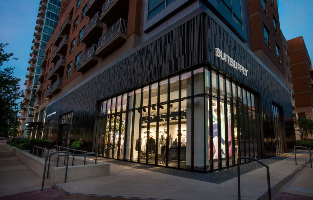 Dallas' Suitsupply is located in West Village. (Photo by Suitsupply)