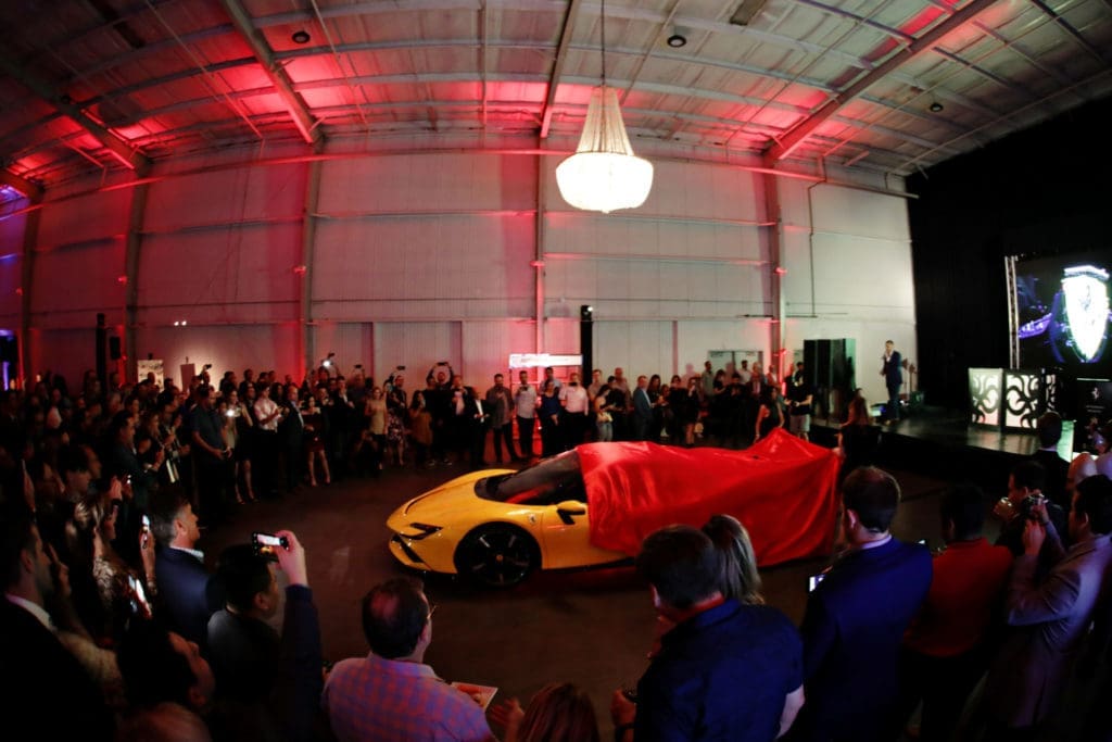 Unveiling of the SF90 Stradale was greeted with applause and smart phone flashes.