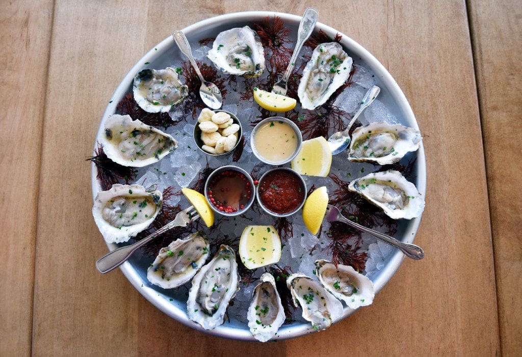 Hudson House's oyster selection is impressive.