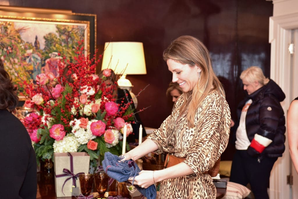 Jessica Roupe was among many of the ladies swooning over the alpaca woolen throws.