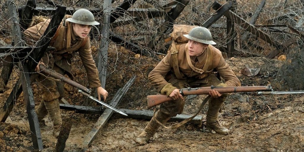 1917 is shot in one-take and is a visually stunning wartime film.