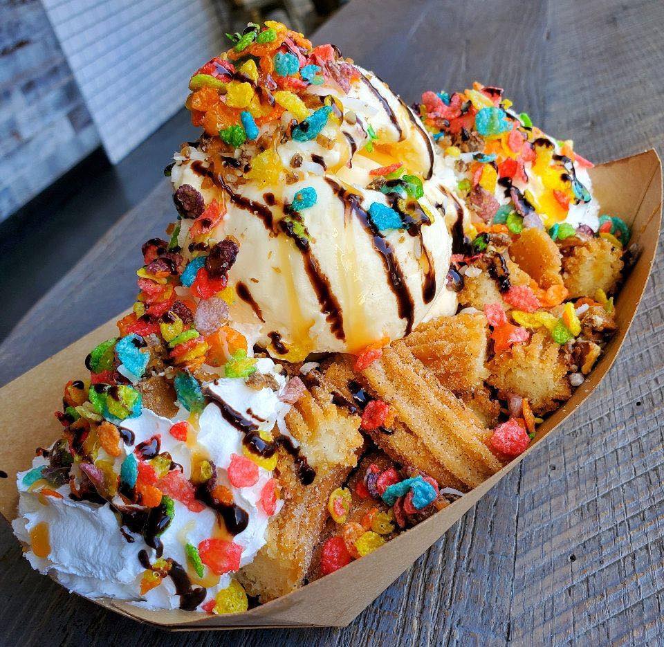 Combine ice cream and churro flavors at Churroholics. Courtesy of Churroholics
