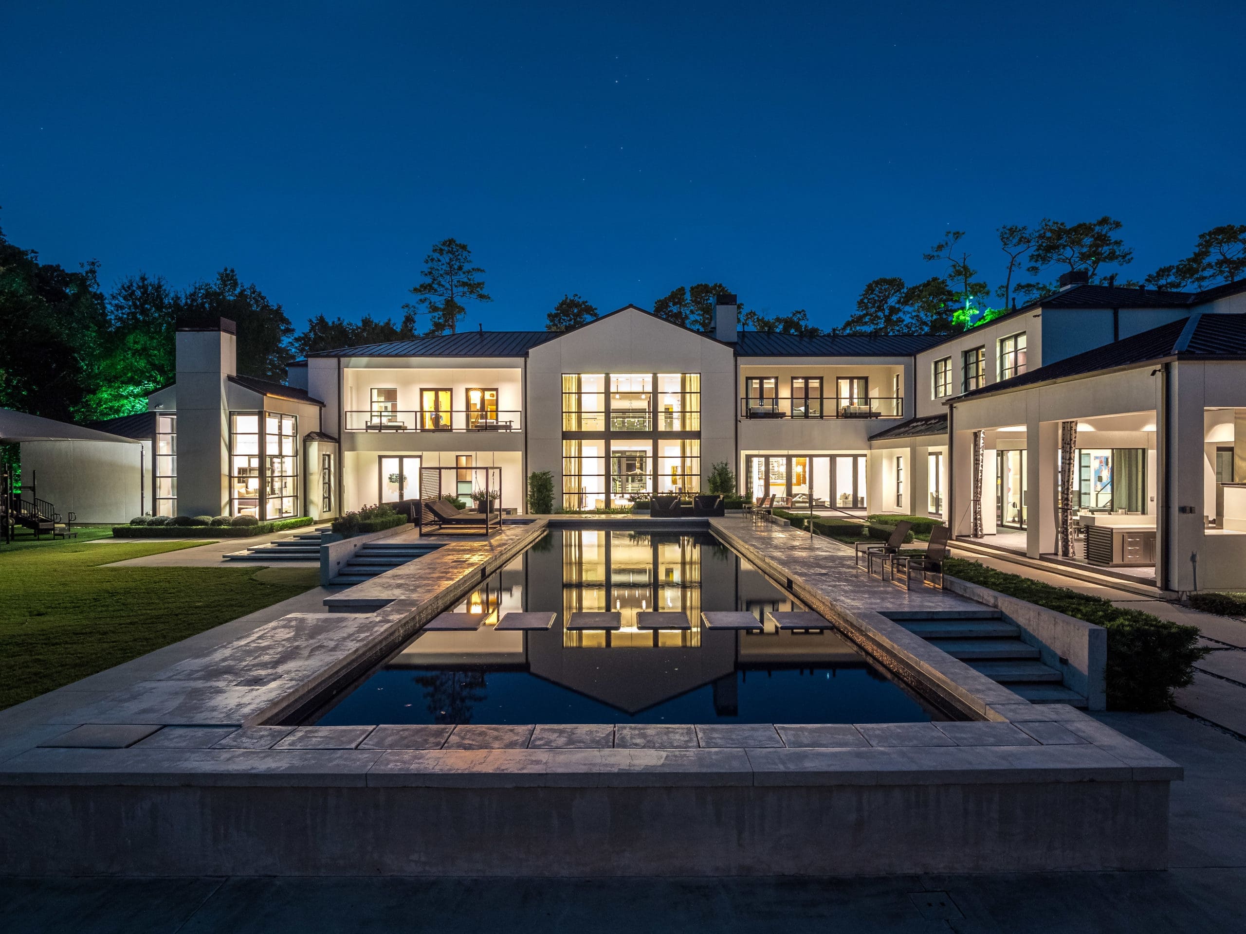 The dwelling at 9030 Sandringham Drive just went on the market for $24.5 million making it the second most expensive house currently listed in Houston.  (Photo by DroneHub Media)