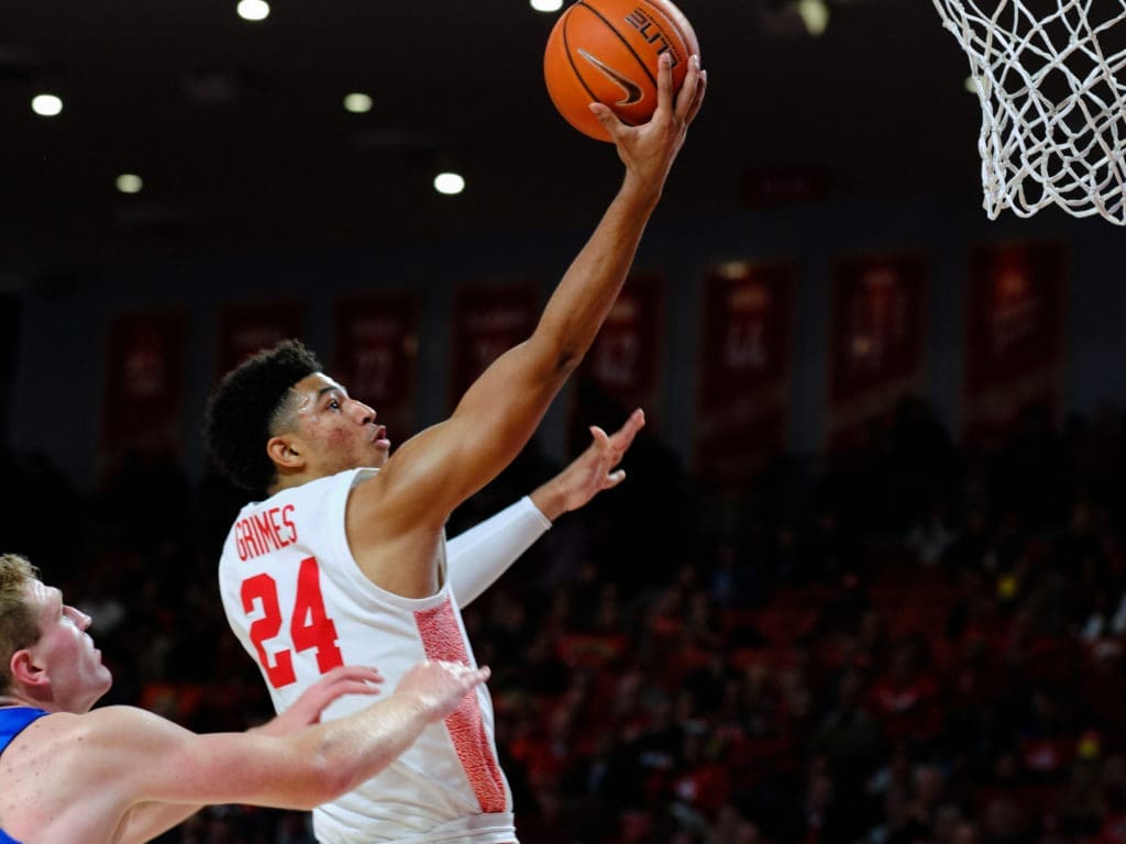 Quentin Grimes has showed an ability to get to the basket for the University of Houston. (Photo by F. Carter Smith)