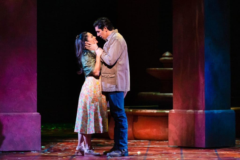 Cecilia Duarte as Renta and Daniel Noyola as Laurentino. (Photo by Lynn Lane)