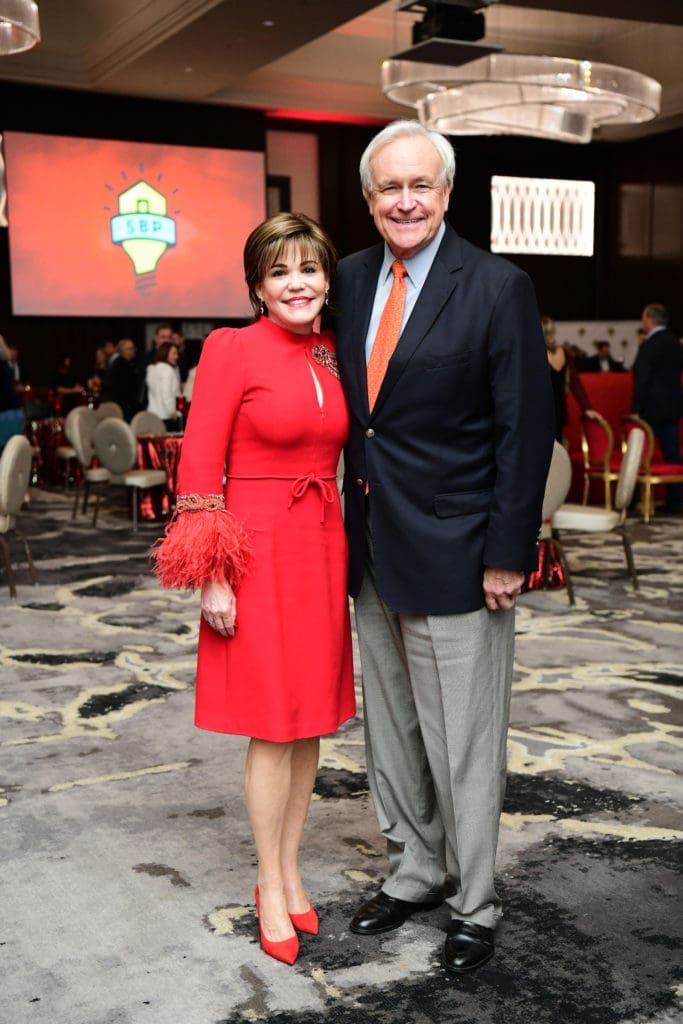 Honorary chair Hallie Vanderhider with Bill King at the SBP Answering the Call fundraiser. (Photo by Daniel Ortiz)