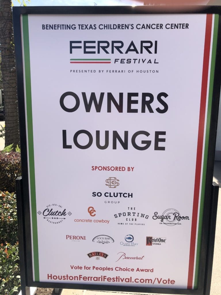 VIPs had access to the swank owners lounge where mimosas and wine flowed and Ouzo Bay provided food. (Photo by Shelby Hodge)