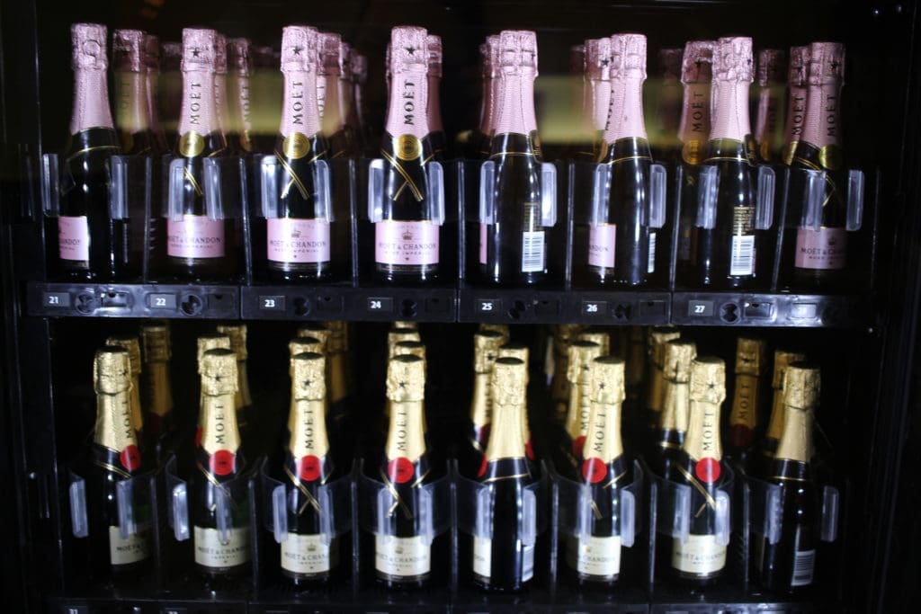 Champagne vending machines make quite an impression.