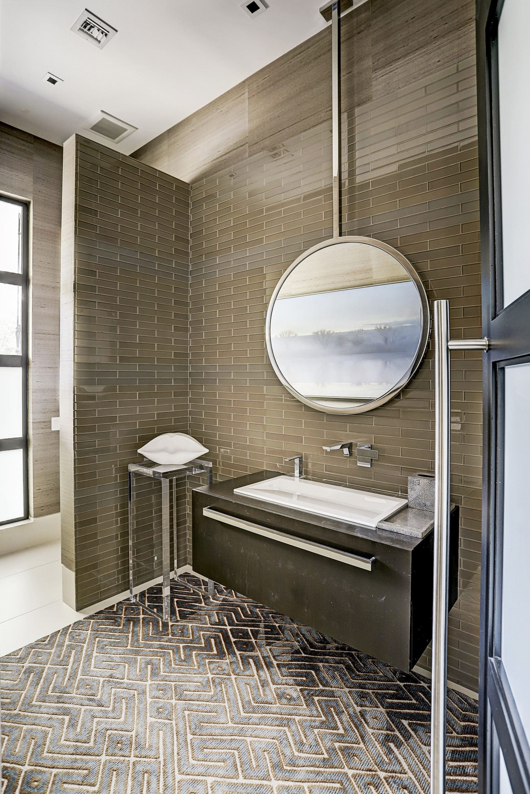 One of the 15 bathrooms in the eight-bedroom house. (Photo by TK Images)