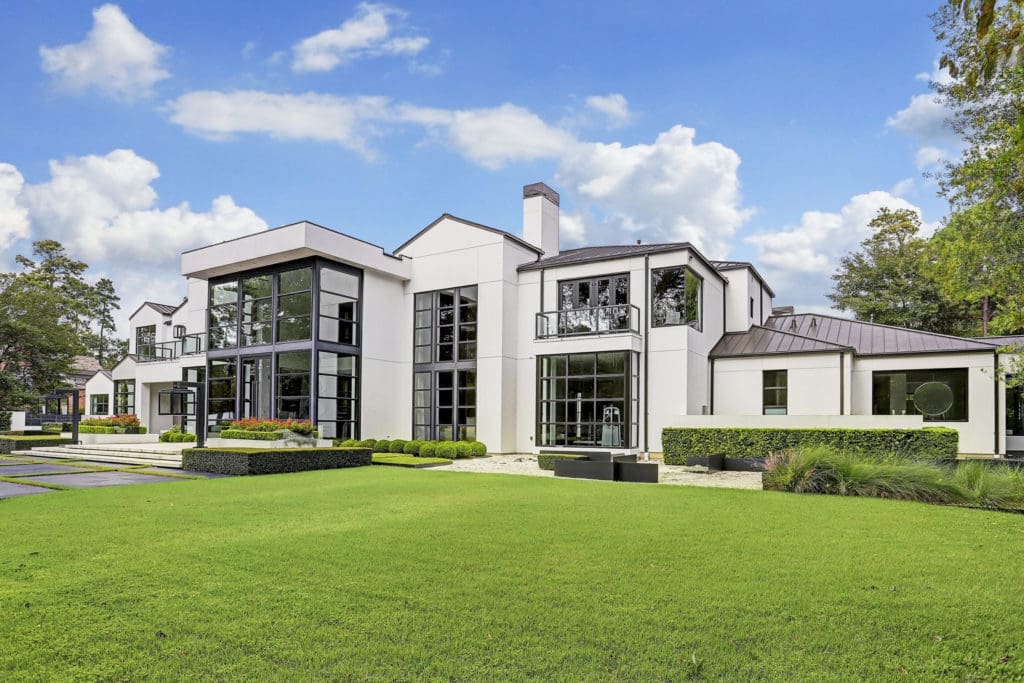 An exterior view of the Memorial area mansion. (Photo by DroneHub Media)