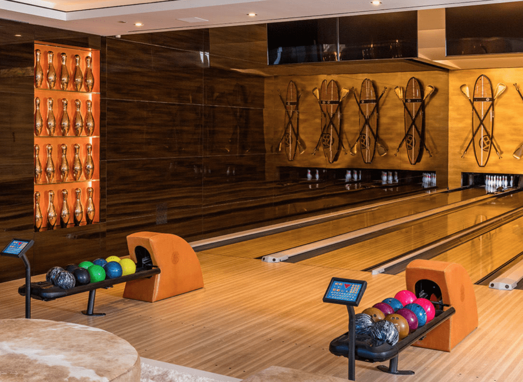 'The Billionaire' bowling alley, a must for every big-league mansion. (Hilton & Hyland photo)