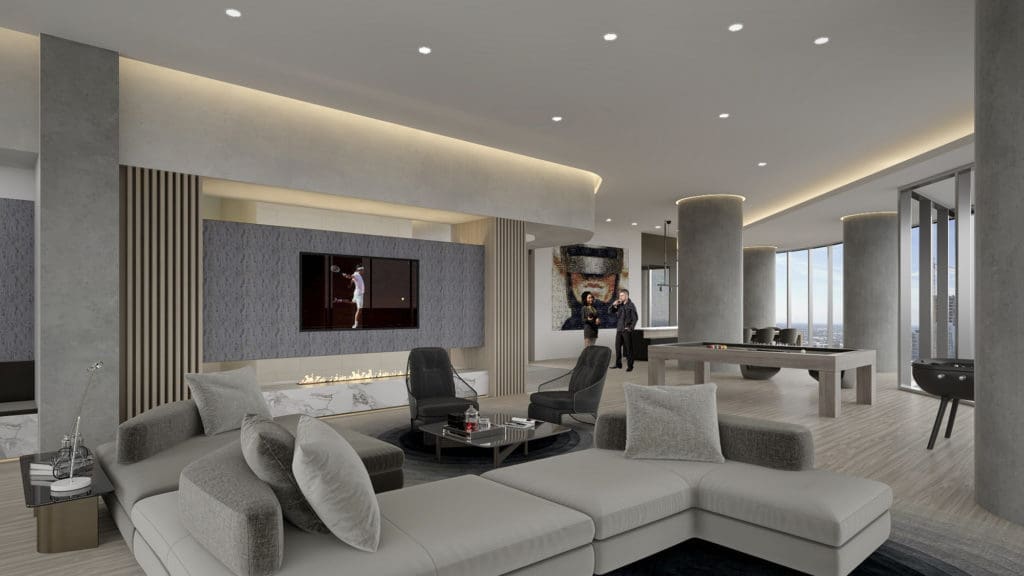 The Preston's amenity level takes up the eighth floor.