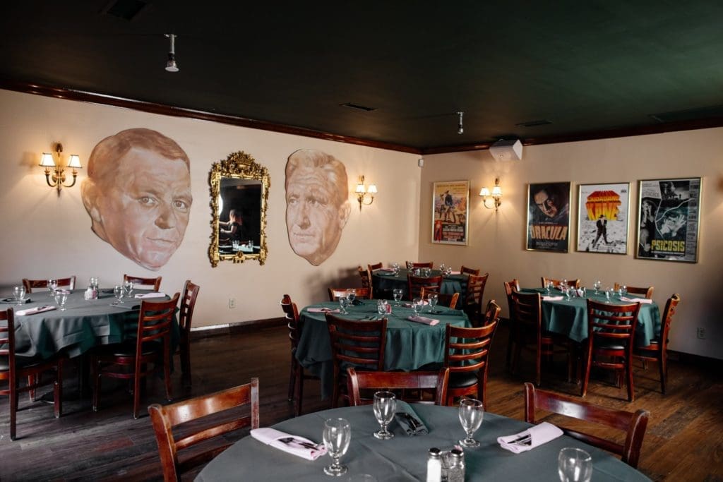 The El Hollywood room at Las Palmas is ideal for laid-back parties with vintage swagger.