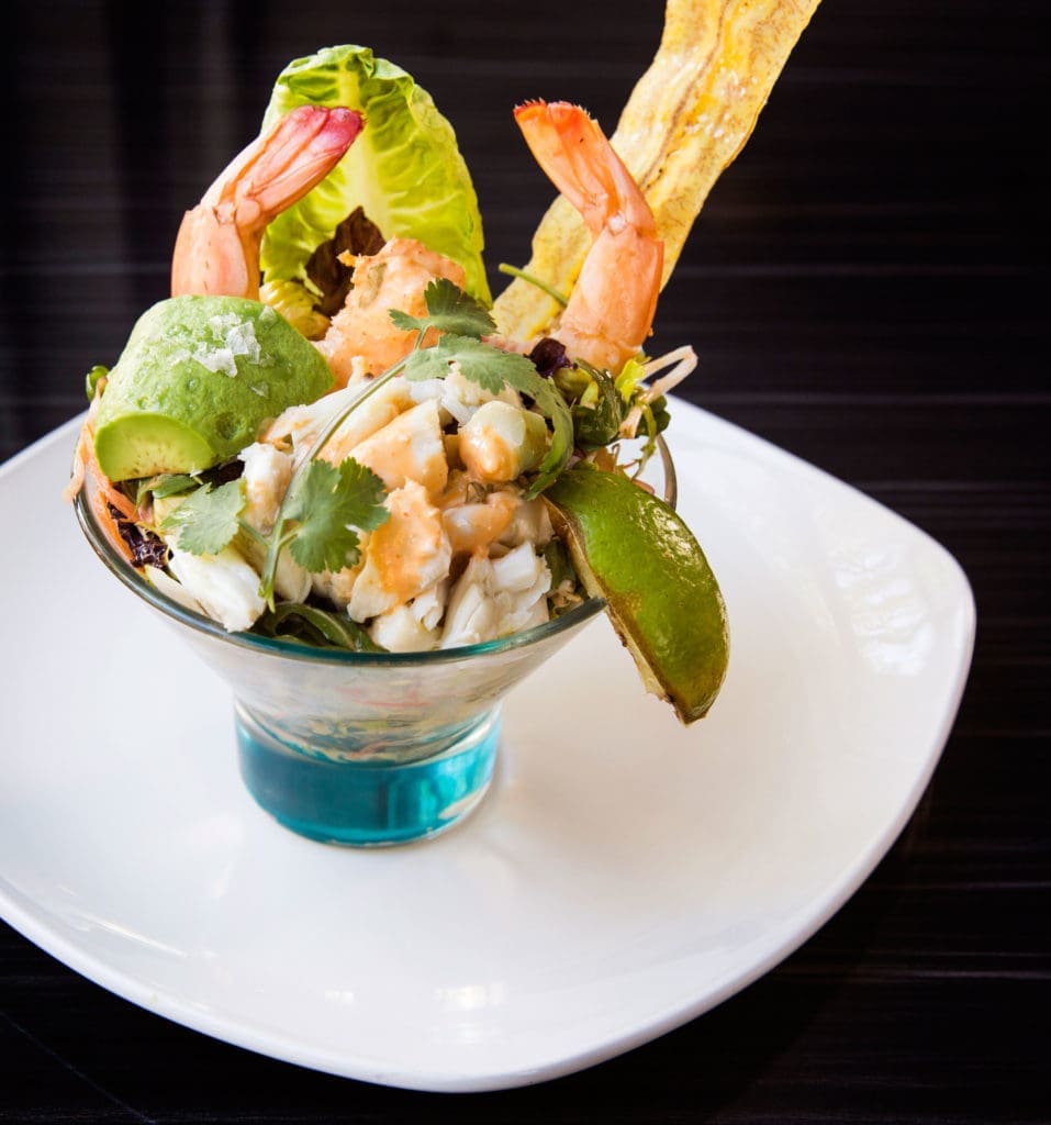 Seafood mezcal cocktail at Davis St. at Hermann Park
