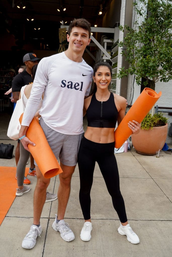 Connor Saeli and Dallas Fitness Ambassador Ledina Esserman (Photo by Hannah Gibson)