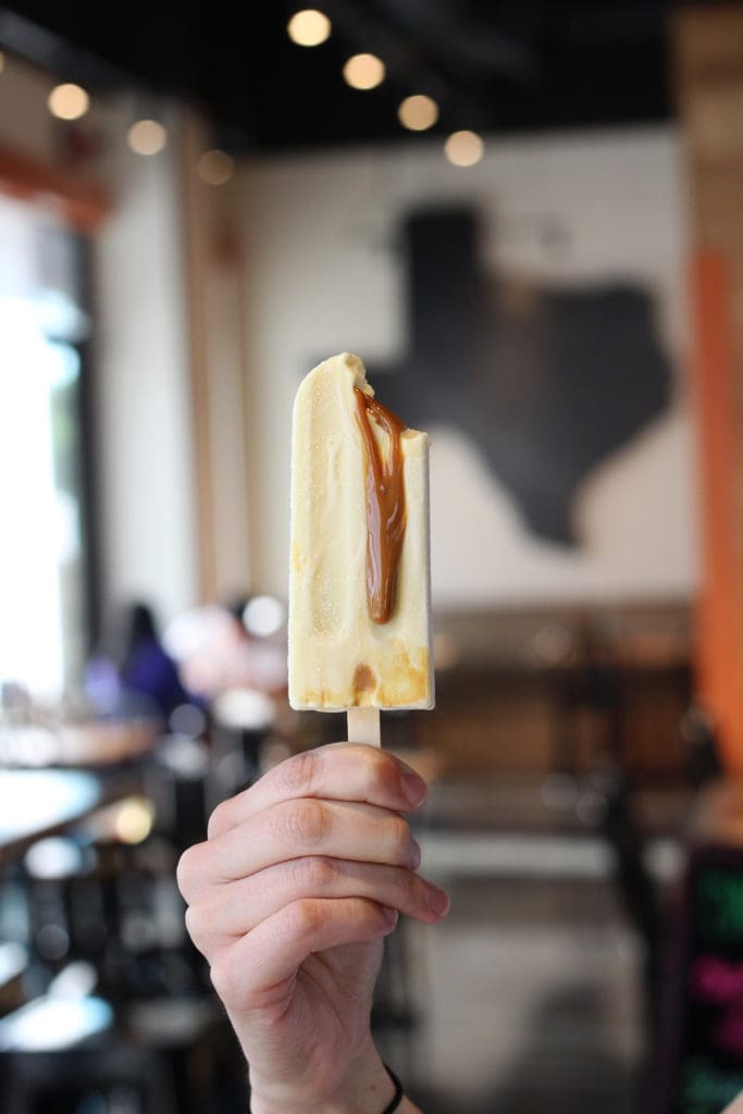 And artisanal frozen custard and sorbet pops. Courtesy of Arepa TX