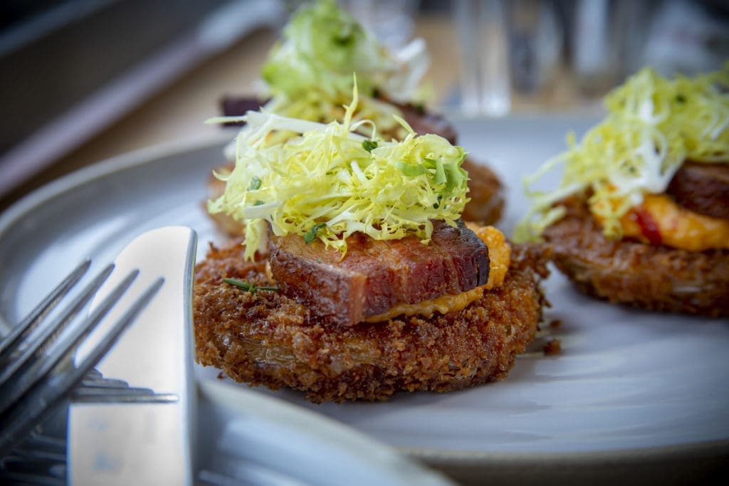 The fried green tomato BLT is a must-try at Yardbird. (Courtesy of Yardbird Southern Table & Bar)