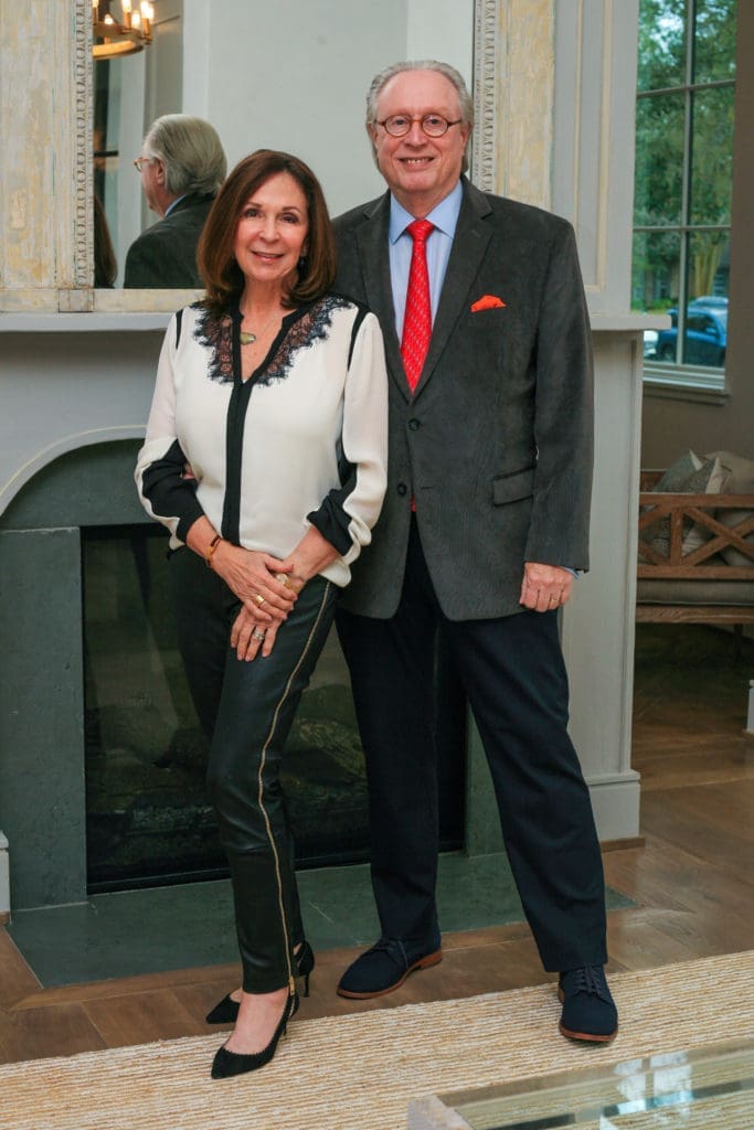 Architects Maria & George Tracy join the open house party, glowing in the praise for their design. (Photo by Chris Bachman)