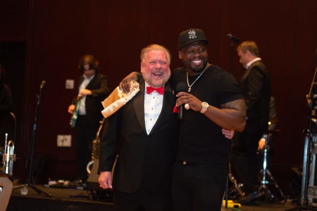 John Rydman, 50 Cent at the Houston Symphony Vintage Virtuoso at the Royal Sonesta Hotel (Photo by Wilson Parish)