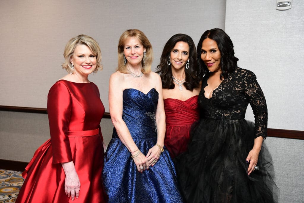 Winter ball honorees Kelley Lubanko, Cheryl Byington, Hannah McNair and Myrtle Jones in the spotlight in January. (Photo by Daniel Ortiz)