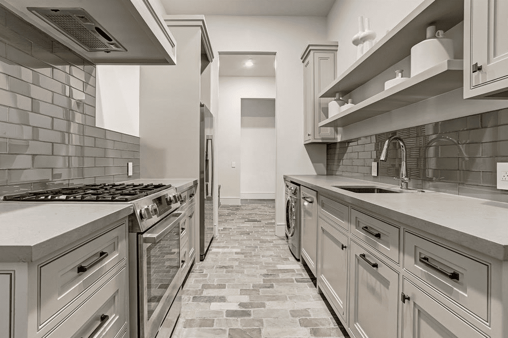 The catering kitchen where Chef Jacques Armand Joly plated his party creations. (Photo by TK Images)