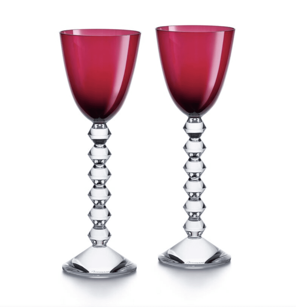 Rose stems are a thing of the past with these gorgeous Baccarat wine glasses.