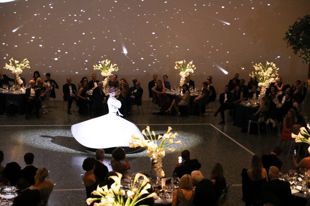 Ziya Azazi twirls for some 30 minutes during the MFAH Art of the Islamic Worlds gala. (Photo by Priscilla Dickson)
