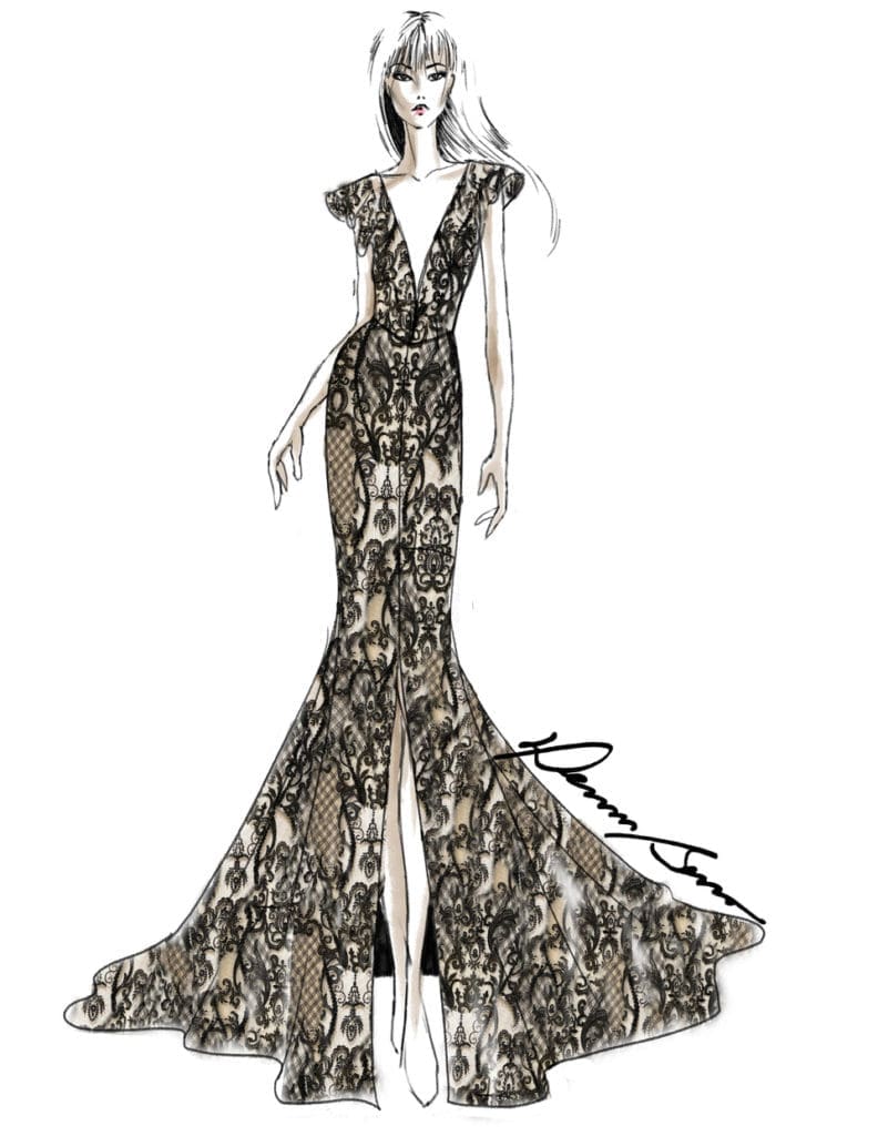 “The inspiration for this collection is the evolution of international women throughout the decades. It’s about creating a freedom of choice to interpret fashion according to personal style. It’s the new international roaring 20’s.” — Dennis Basso (Courtesy of Dennis Basso)

 

