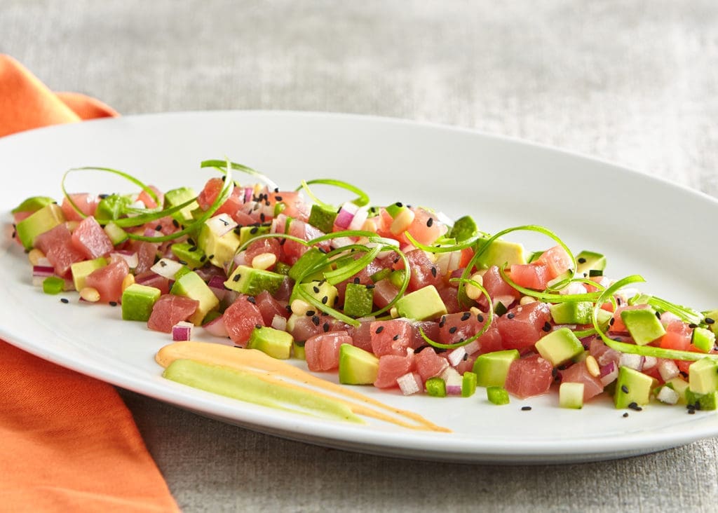 AvoEatery offers several appetizers including a tuna poke.