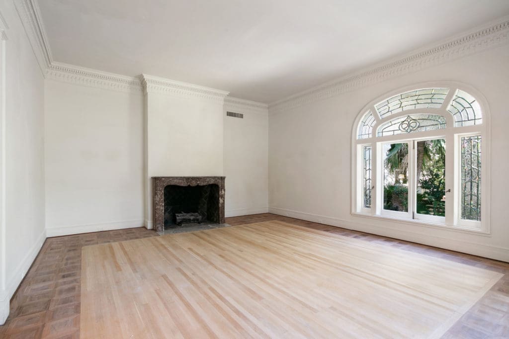 The three-story, 9,364 square foot house features seven bedrooms and five-and-half bathrooms.