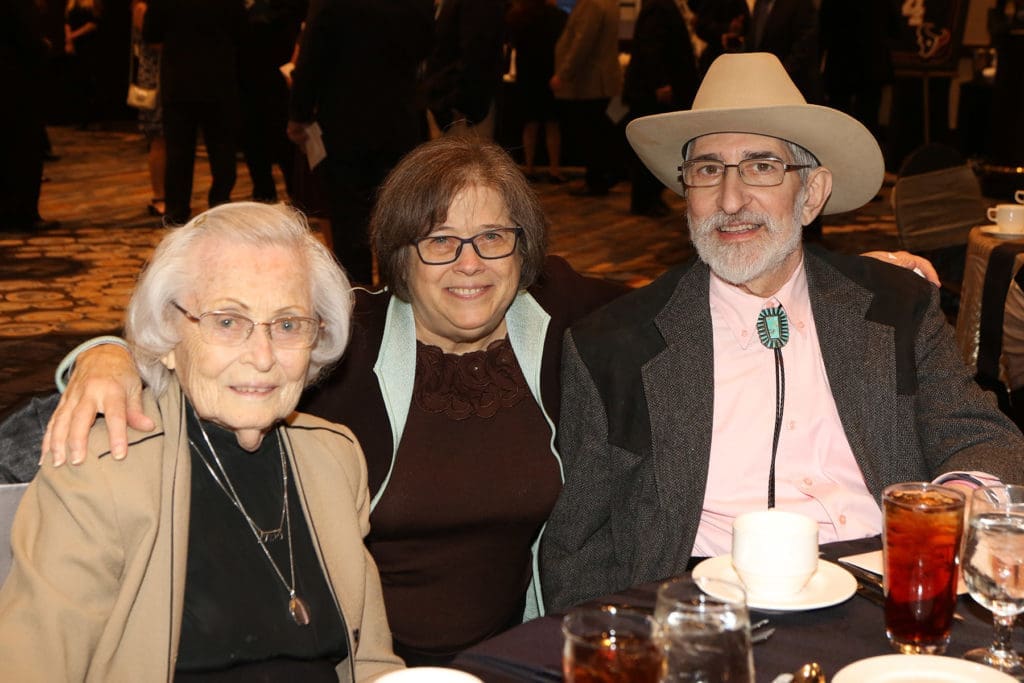 Jeanne Samuels, Vicki Samuels Levy, Lawrence Levy (Photo by Joe Vela)