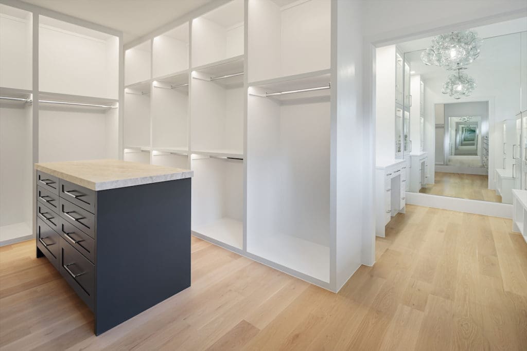 One of two walk-in closets. 