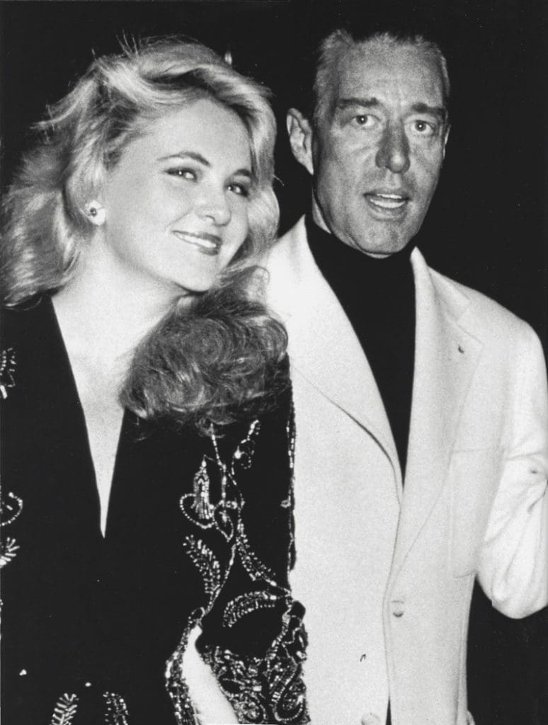 Cornelia Guest at the New York premiere of "The Color of Money" with Halston, 1986. From the book “High Society,” Assouline
