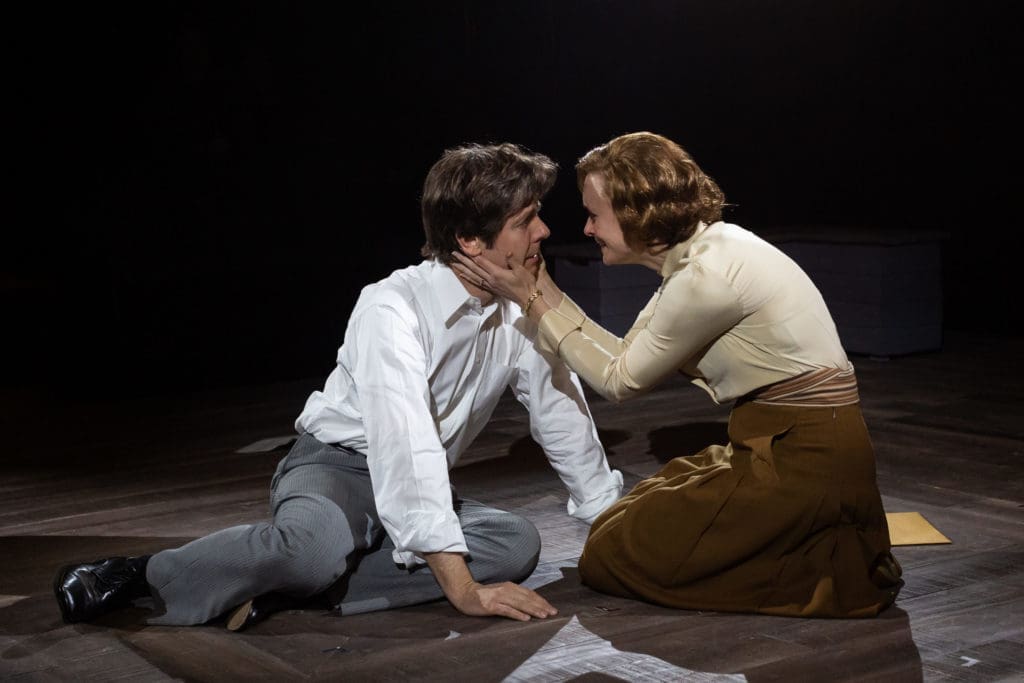 Jimmy Carter (Stephen Thorne) and Rosalynn Carter (Rebecca Brooksher) put their future on the line for peace. (Photo by Lynn Lane)