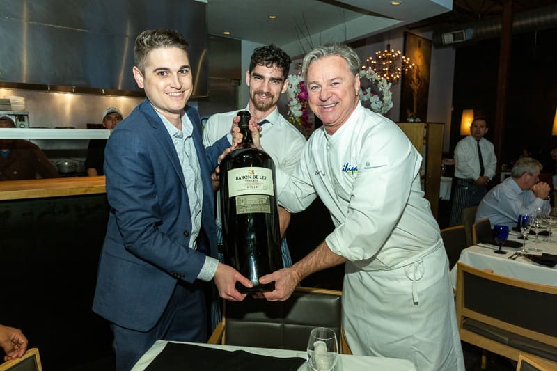 Bradford McKnight and Charles Clark open the massive Nebuchadnezzar for serving all 300 guests on Ibiza's closing night. (Photo by Tony Ruppe)