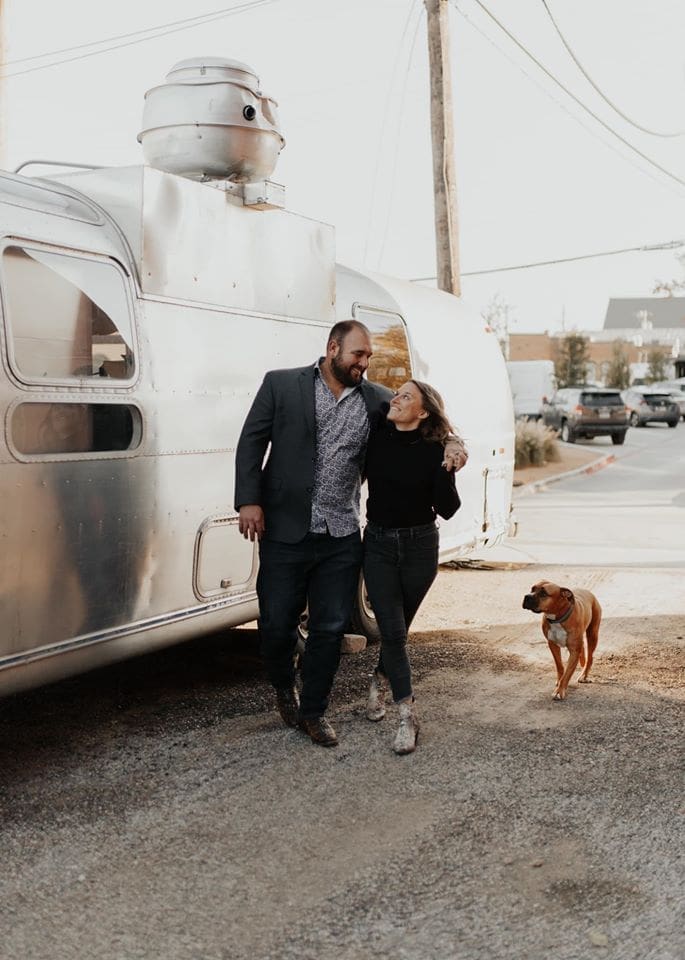 Trevor with his fiancée Katlynn and best friend Brix.