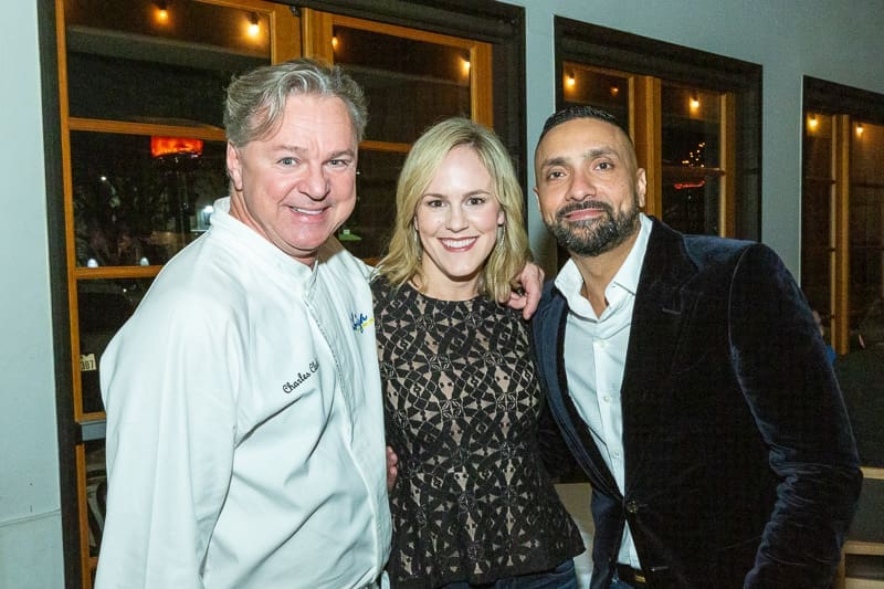 Chef Charles Clarik, Erin Andrus, Mo Aziz (Photo by Tony Ruppe)