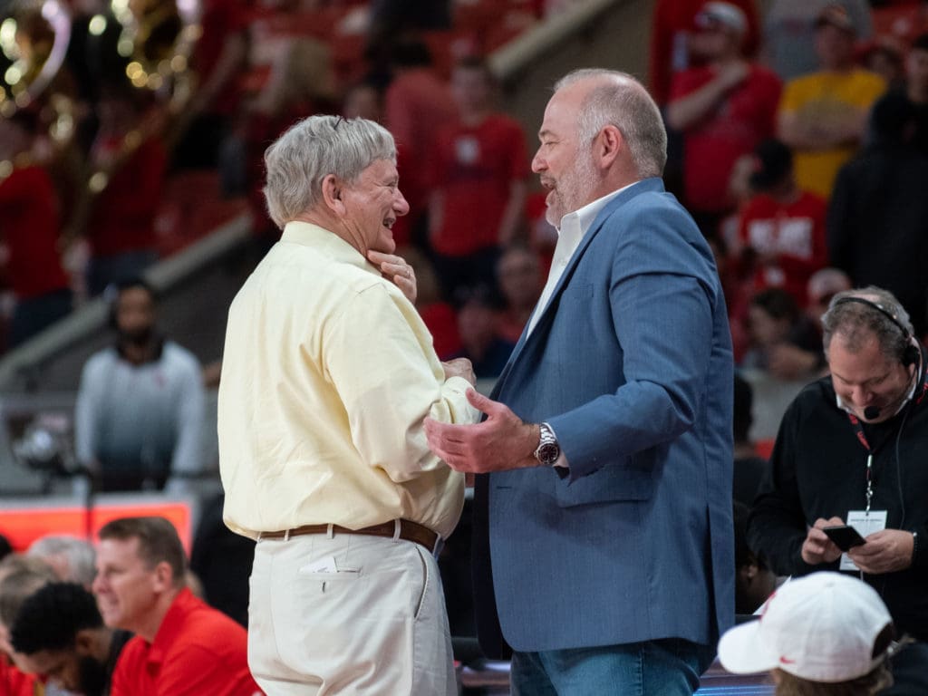 Super lawyer Rustin Hardin and UH athletic director Chris Pezman (Photo by F. Carter Smith)