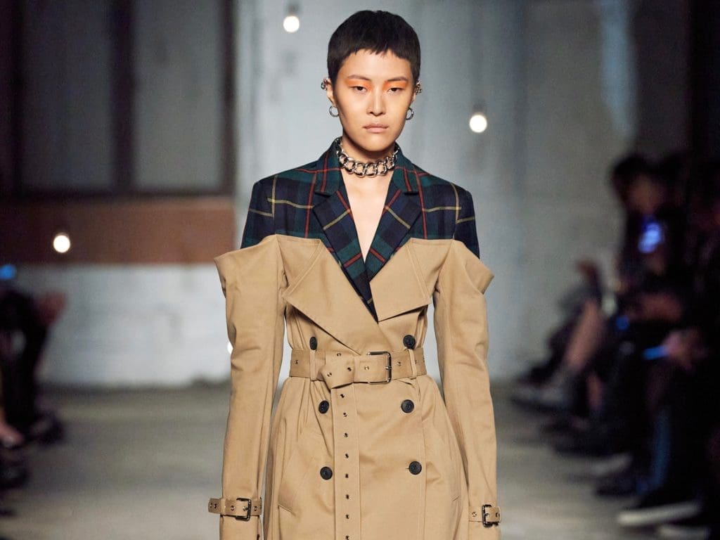 Monse deconstructed trench coat. (Photo by Imaxtree)