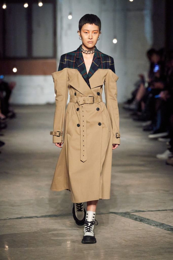 Monse deconstructed trench coat. (Photo by Imaxtree)